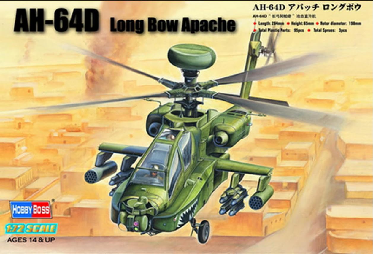アパッチ 完成品 アメリカ陸軍の「AH-64D」アパッチ・ロングボウが、完全新金型で